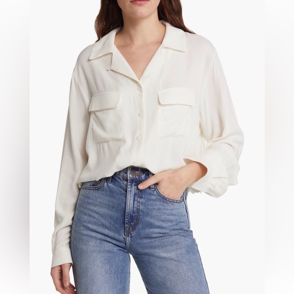 Treasure & Bond Utility Button-Up Shirt size Small